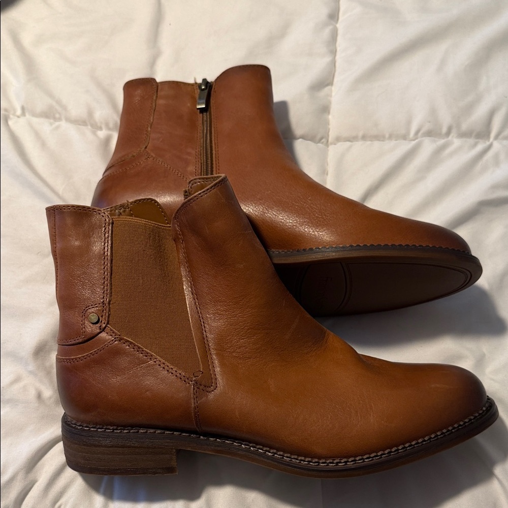 NIB! Franco Sarto Tan Leather BOOTS booties 9.5